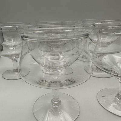 Vintage Shrimp Cocktail Glasses with Inserts - Set of (8)
