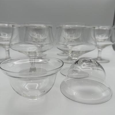 Vintage Shrimp Cocktail Glasses with Inserts - Set of (8)