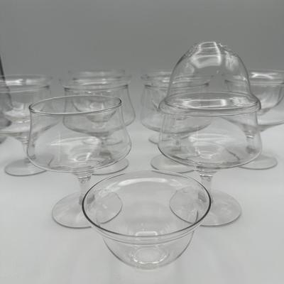 Vintage Shrimp Cocktail Glasses with Inserts - Set of (8)