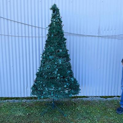 518 Large 6' Collapsible Christmas Tree on Wire Frame with Stand