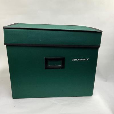 523 Green Improvements Canvas 3 Section Ornament Storage Box