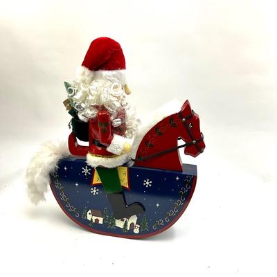 525 Large Wooden Nutcracker Rocking Horse
