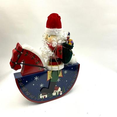 525 Large Wooden Nutcracker Rocking Horse