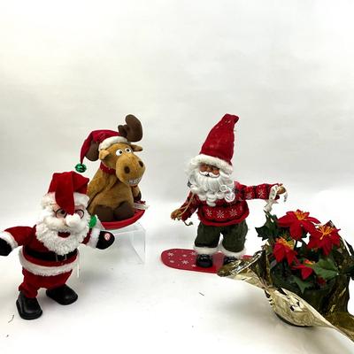 529 Set of Dancing Plush Musical Christmas Displays