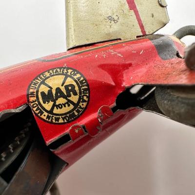 Vintage Marx Tin Windup Rollover Plane USA