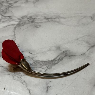 Tiffany & Co Peretti Amapola Silver Silk Poppy Flower Brooch