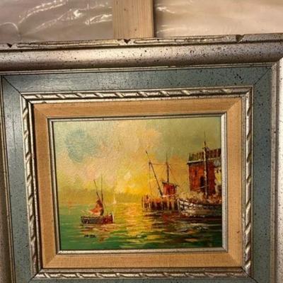 PG Tiele Original OIl Sail Boats 