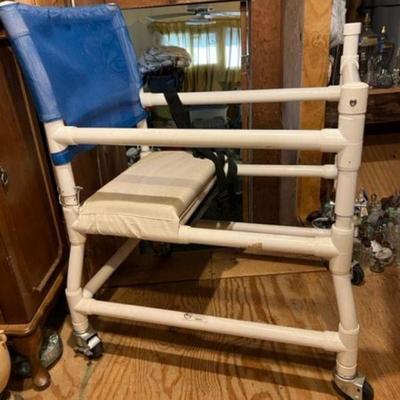 Wheeled Shower chair side view