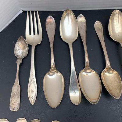 Mixed Sterling Silver Flatware Lot / Serving Pieces Lot - Many Monogrammed / Some Damaged / Collectors Lot / Scrap Lot
