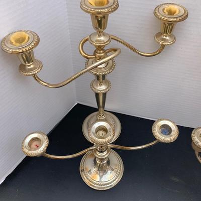 2 PAIRS High & Low Antique Sterling Silver Candelabras