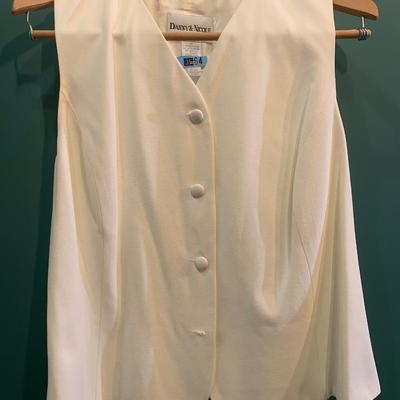 Holiday Glamour: Danny & Nicole White Blazer with Matching Vest - Size 14T