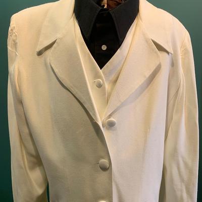 Holiday Glamour: Danny & Nicole White Blazer with Matching Vest - Size 14T