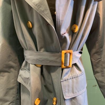 Winter Chic: Gallery Slate Blue XL Trench Coat for Women