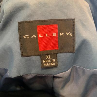 Winter Chic: Gallery Slate Blue XL Trench Coat for Women