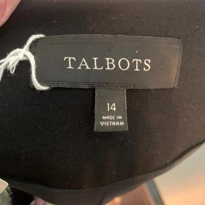 Festive Edge: Talbots Black & White Zip Motorcycle Jacket - Size 14
