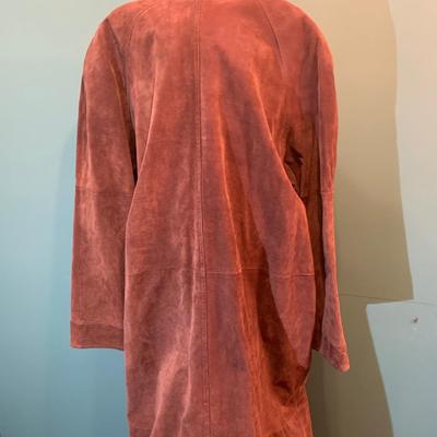 Autumnal Chic: Brandon Thomas Brown Leather Duster Jacket - Size XL