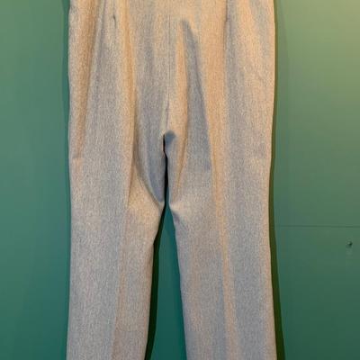 Rainy Day Elegance: Giorgio Santâ€™ Angelo Slate Blue Herringbone Suit - Size 18