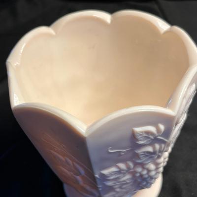 Jeannette Shell Pink Paneled Grape Planter