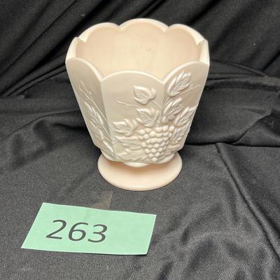Jeannette Shell Pink Paneled Grape Planter