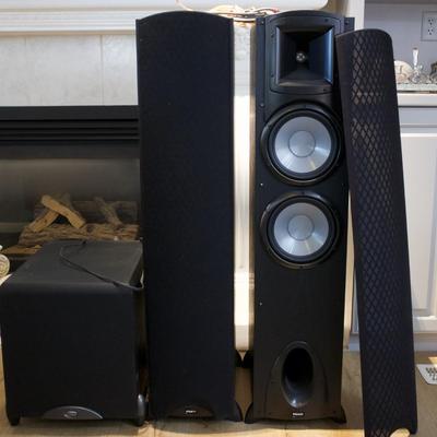 (3) Klipsch Tower Speakers (Synergy F30)  and a Power Woofer 