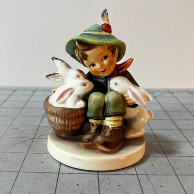 Goebel Hummel Boy with Bunnies from West Germany 