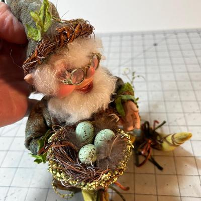 Mark Roberts Gnome with Basket of eggs. 