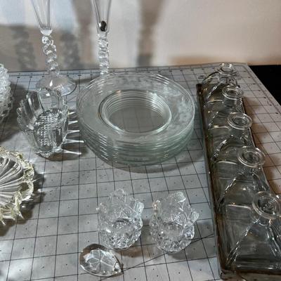 Large Lot of Glass Serving ware: Desert, Fancy and Decorative Glass