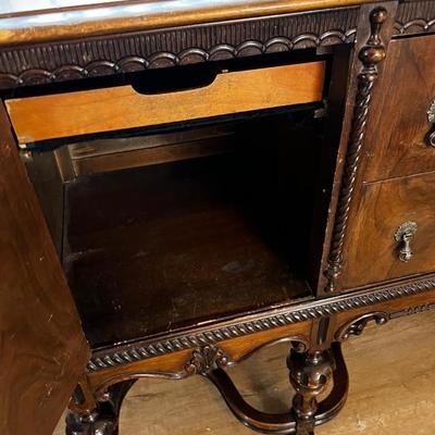 1930's Jacobian Style Walnut Buffet 