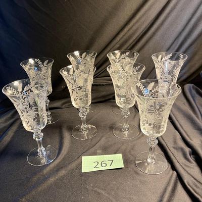 Tiffin Fuschia Water Goblet set