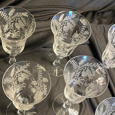 Tiffin Fuschia Water Goblet set