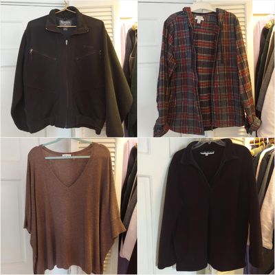 Ladies Size Large L.L. Bean, Patagonia, Simms Fleece, Flannel and More Outerwear (UB3-BBL)