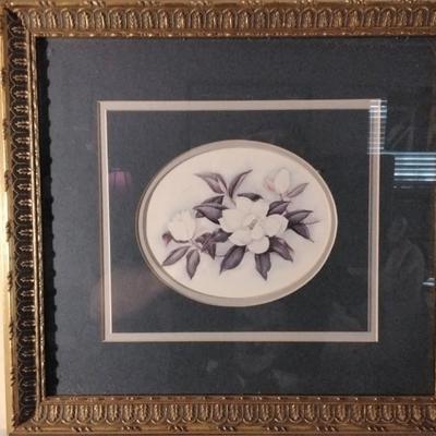 Framed and Matted Magnolia Print