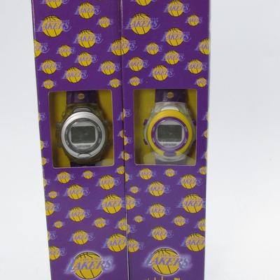 Unopened Pair of Retro NBA Basketball Lakers McDonald's Digital Time Watches