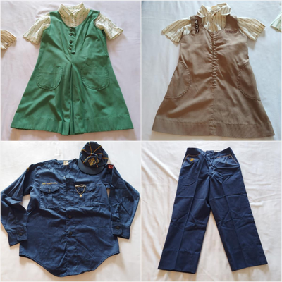 Kids Vintage Girl Scouts and Boy Scouts Uniforms (UB3-BBL)