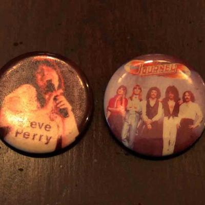 Collectible small music artist buttons