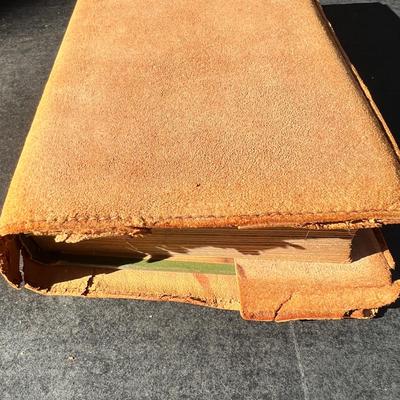 Antique Book Leather Cover Dated 1892 