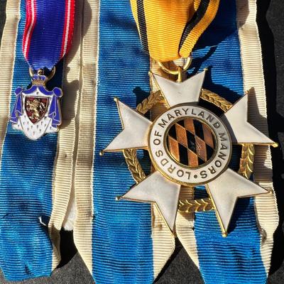 Lot of Vintage Medals, Ribbons, Pins - Daughters of the Founders & Patriots of America