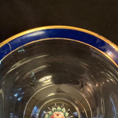 Blue and Gold Footed Bowls and Goblets (UB1-KW)