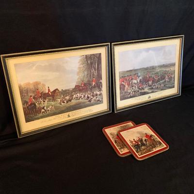 Framed Hunting Prints and Coasters (UB1-KW)