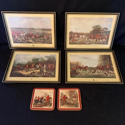 Framed Hunting Prints and Coasters (UB1-KW)