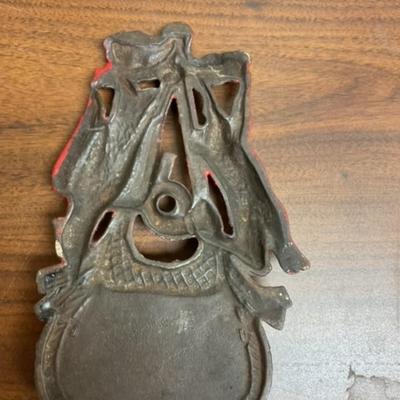 Antique Cast Iron Rabbit Bird and Duck Match Holder