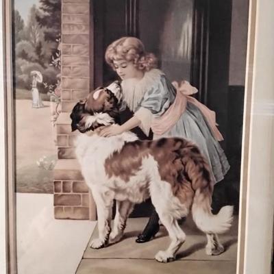 Delightful Victorian Print Framed and Matted