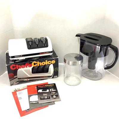 386 Chef's Choice Edge Select Sharpener, Brita H2O Pitcher and Air Tight Glass Storage