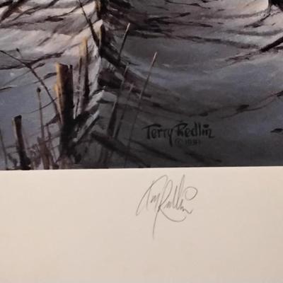 Terry Redlin -The Pleasures of WInter - Signed and Numbered 1068/24500 - Limited Edition