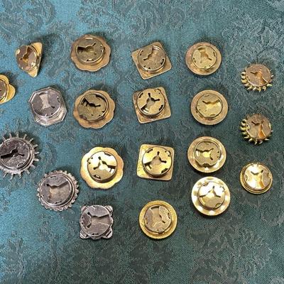 (20) Vintage Metal Button Covers