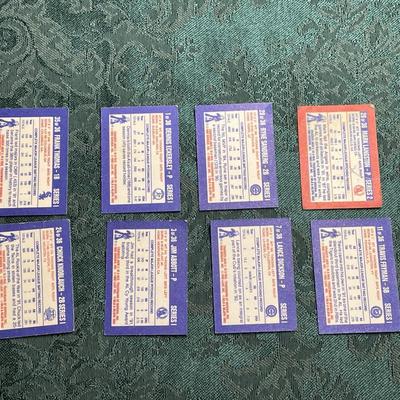 (8) 1992 Miniature Cracker Jack Baseball Cards