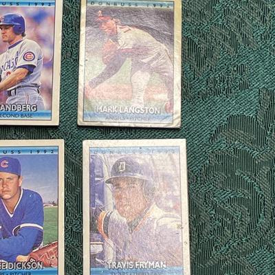 (8) 1992 Miniature Cracker Jack Baseball Cards