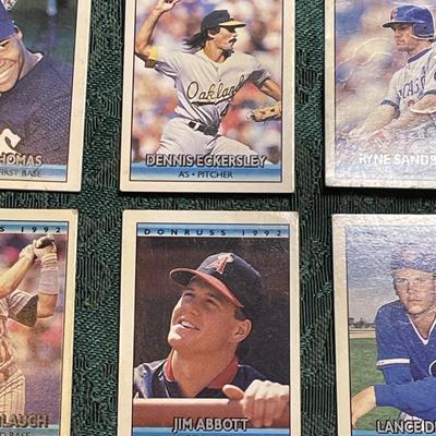 (8) 1992 Miniature Cracker Jack Baseball Cards