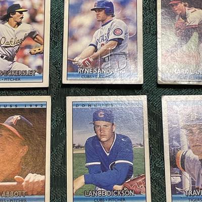 (8) 1992 Miniature Cracker Jack Baseball Cards