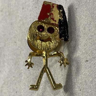 Vintage Shriners Stick Figure Tie Tack Lapel Pin